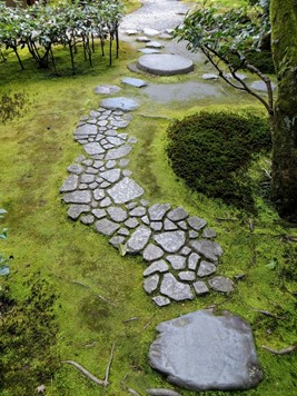 豊かな「敷石」の世界 | 福岡市博多区の日本庭園 楽水園