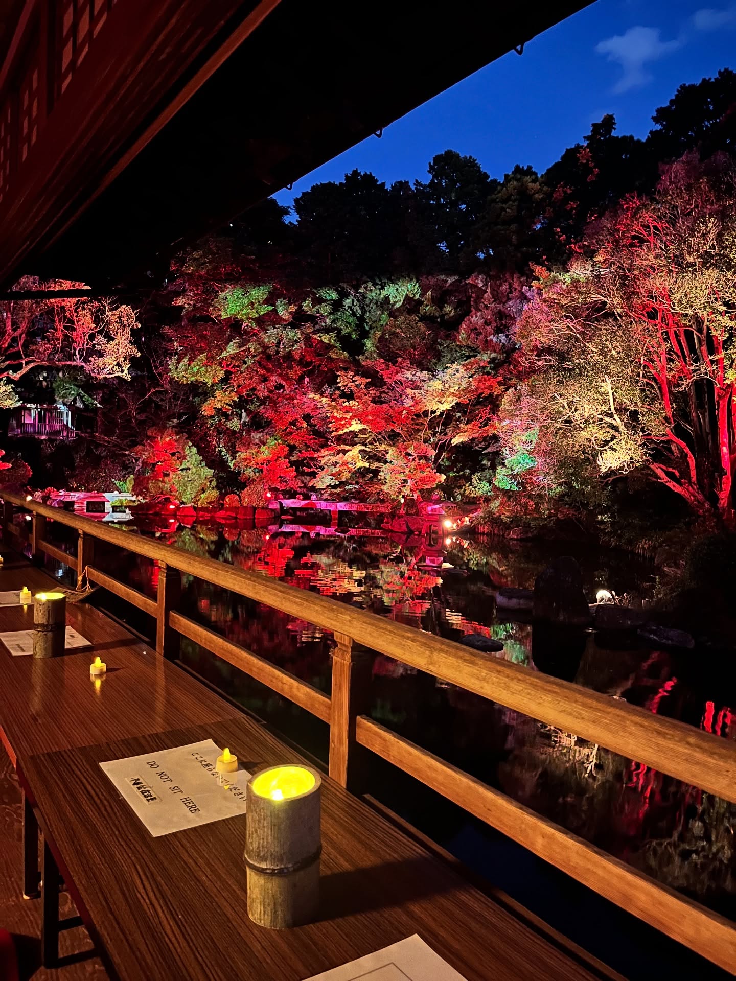 日が暮れるのが早くなってきましたね。
秋の夜は少し肌寒いけれど、その分、空気が澄んで景色がいっそう美しく感じられます。

友泉亭公園のプロジェクションマッピングイベント「もみじの宴」は、夜になってからが本番です。

三連休の方も、そうでない方も、
一日の終わりに、少し足をのばして秋の光景を楽しんでみませんか。

光と音が織りなす幻想的な庭園で、きっと心に残る夜になるはずです。

▼イベント概要
友泉亭公園 プロジェクションマッピング「もみじの宴」
春夏秋冬2025 〜庭園を舞う七つの音色〜

・期間：2025年10月5日(日)〜11月24日(月・祝)
・時間：18:00〜21:00（開催期間中は無休）
・料金：大人1,000円／中高生700円／小学生500円／幼児無料（すべて税込・入園料込）
・場所：友泉亭公園（福岡市城南区友泉亭1-46）

静寂の庭園に光と音が舞う、秋の夜のひとときをお楽しみください。

＝＝＝＝＝＝＝＝＝＝＝＝＝＝＝＝

Projection Mapping at Yusentei Park — “Momiji no Utage”
Four Seasons 2025: Seven Melodies Dancing in the Garden

・Dates: October 5 – November 24, 2025
・Time: 6:00 PM – 9:00 PM (Open daily during the event)
・Tickets (available at the entrance):
-Adults: ¥1,000
-Junior high & high school students: ¥700
-Elementary school students: ¥500
-Preschool children: Free
・Venue: Yusentei Park(1-46 Yusentei, Jonan-ku, Fukuoka City, Japan)

Experience a magical autumn night surrounded by lights, music, and the timeless beauty of a Japanese garden.

#もみじの宴 #友泉亭公園 #プロジェクションマッピング #福岡イベント #福岡観光 #秋の夜長 #紅葉ライトアップ #夜の庭園 #YusenteiPark #ProjectionMapping